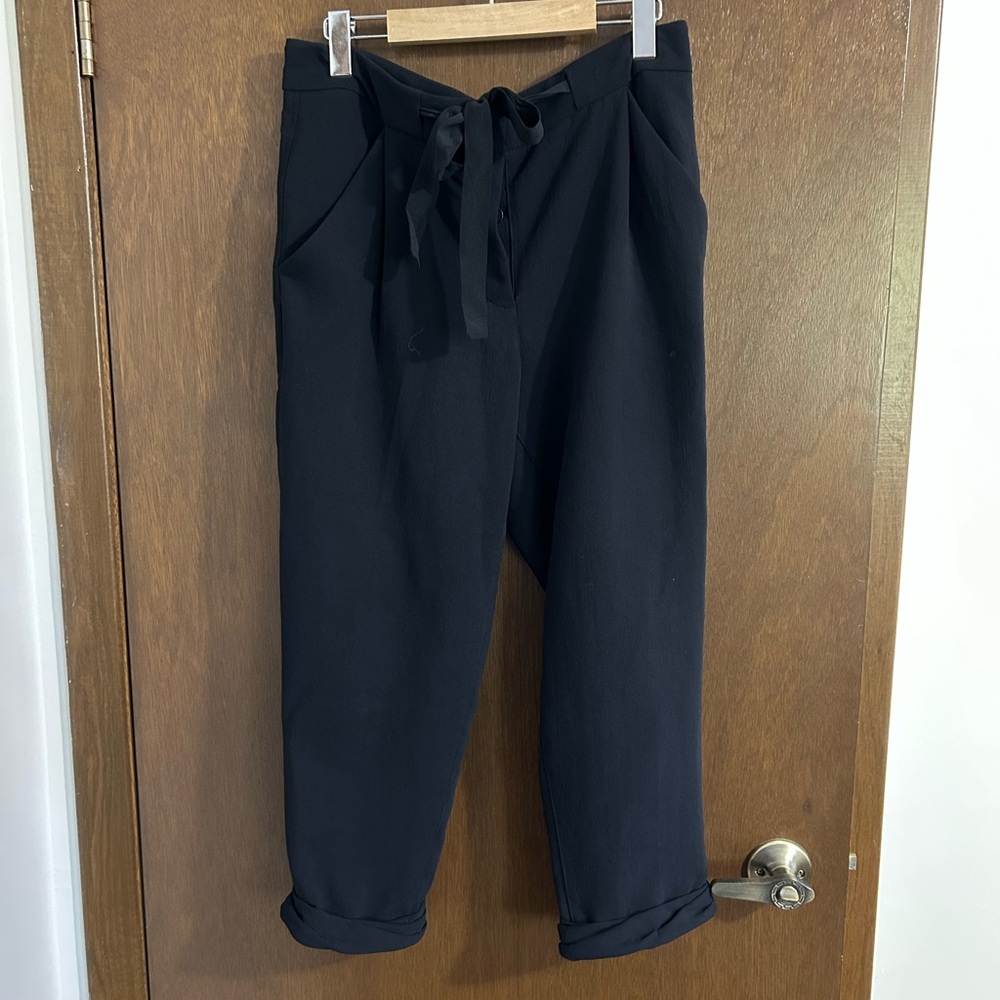 Wilfred Black Tie-Waist Trousers